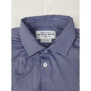 Mizzen + Main Spinnaker Gingham Blue Checker Large TRIM FIT EUC
